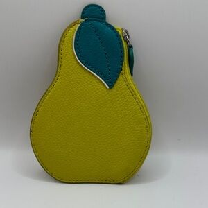 Coach Yellow and Green Pear-Shaped Women's Wallet/Coin Purse